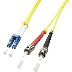 LINDY 47463 Glasfaser LWL Anschlusskabel 5.00 m Gelb [1x LC-Stecker - 1x ST-Stecker] 9/125 µ Singlemode OS2
