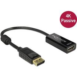 DeLock - Adapter DisplayPort 1.2 Stecker - HDMI Buchse 4K Passiv, Schwarz, One Size