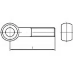 TOOLCRAFT TO-9974667 Augenschrauben M20 260 mm DIN 444 Stahl galvanisch verzinkt 5 St.