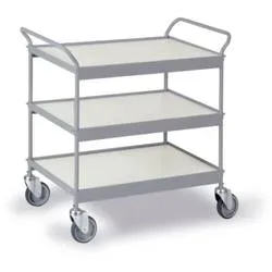 Ebinger 0310G Etagenwagen Feststeller Stahl pulverbeschichtet Traglast (max.): 150 kg Silber-Grau (RAL 7001)