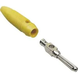 TRU COMPONENTS Büschelstecker Stecker, gerade Stift-Ø: 4 mm Gelb 1 St.