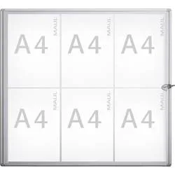 Maul Schaukasten MAULextraslim Verwendung für Papierformat: 6 x DIN A4 Innenbereich 6820608 Aluminium Silber 1 St.