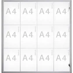 Maul Schaukasten MAULextraslim Verwendung für Papierformat: 12 x DIN A4 Innenbereich 6821208 Aluminium Silber 1 St.