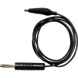 Schnepp 100CM PVC SW Messleitung 4 mm-Stecker Abgreifklemmen 1.00 m Schwarz 1 St.
