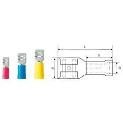 Weidmüller 9200550000 Flachsteckhülse Steckbreite: 4.8 mm Steckdicke: 0.8 mm 180 ° Teilisoliert Blau 100 St.