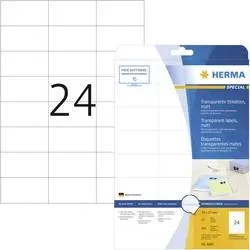 HERMA Folienetiketten 70x37mm 4685 transparent 600 St./25 Blatt