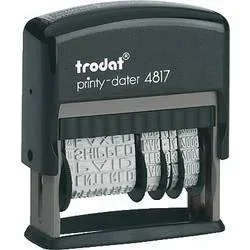 TRODAT Stempel Printy Wortband D 4817D-EK-SC 12 Texte 4x46mm