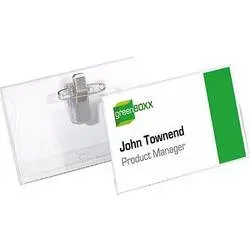DURABLE Namenschild Kombiklemme 8101/19 transp., PVC, 54x90mm 50 Stk.