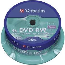 Verbatim DVD-RW 4.7 GB 25 Stück