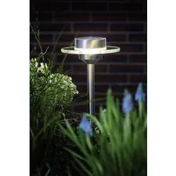 Paulmann 93764 Ufo Solar-Gartenleuchte 0.2 W Warmweiß Edelstahl, Klar