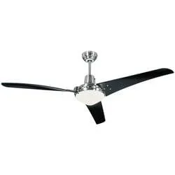 CasaFan Mirage Deckenventilator 53 W (Ø x H) 142 cm x 395 mm Chrom (gebürstet) mit Fernbedienung, mit Beleuchtung,