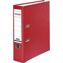 Falken Color Ordner DIN A4 80 mm Rot 2 Ringe PP-Color Pappkarton