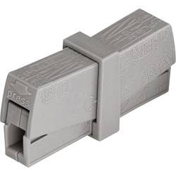 WAGO 224-201 2240201 Verbindungsklemme flexibel: 0.5-2.5 mm² starr: 0.5-2.5 mm² Polzahl: 2 1 St. Grau