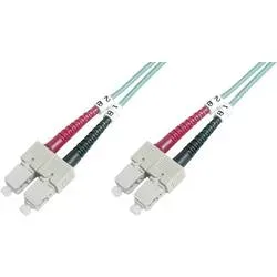 Digitus DK-2522-03-4 Glasfaser LWL Anschlusskabel 3.00 m Violett [1x SC-Stecker - 1x SC-Stecker] 50/125 µ Multimode OM4
