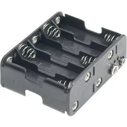 Goobay 12460 Batteriehalter 10x Mignon (AA) Druckknopfanschluss (L x B x H) 77 x 60 x 32 mm