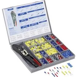 TE Connectivity 725923 Quetschverbinder-Sortiment 0.205 mm² 2.50 mm² Rot, Blau, Gelb 691 St. Package