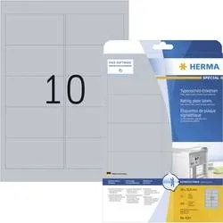 HERMA - Typenschild-Etiketten, One Size, Silber