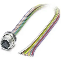 Phoenix Contact 1430462 Sensor-/Aktor-Einbausteckverbinder M12 Buchse, Einbau 0.50 m Polzahl Sensoren: 17 1 St.