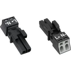 WAGO 890-242 Netz-Steckverbinder WINSTA MINI Buchse, gerade Gesamtpolzahl: 2 16 A Grau 1 St.