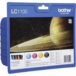 Brother Tinte LC-1100 Original Kombi-Pack Schwarz, Cyan, Magenta, Gelb LC1100VALBP
