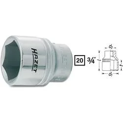 Hazet 1000 1000-41 Außen-Sechskant Steckschlüsseleinsatz 41 mm 3/4 (20 mm)