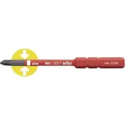Wiha SlimBit electric Werkstatt Kreuzschlitz Phillips Wechselklinge PH 2 75 mm Passend für (Serie Schraubendreher) Wiha