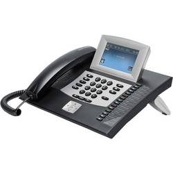 Systemtelefon, ISDN Auerswald COMfortel 2600 Anrufbeantworter, Headsetanschluss Touch-Display Schwarz, Silber