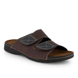 Wellness Offener Hausschuh, Herren , Braun 43