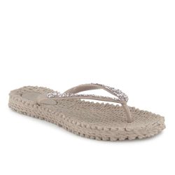 Ilse Jacobsen Pantoletten-Zehentrenner, Damen , Beige 42