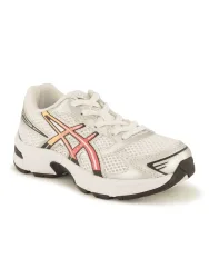 asics GEL-1130 Kids Sneaker - White + Silver + Red Snapper EU32.5