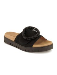 Gabor Pantolette, Plateau, Sommerschuh, Schlappen mit Zierperlen an der Zierschnalle