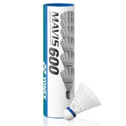 Yonex 6-Pack Mavis 600 Shuttle Weiss, , Größe: 0