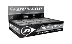 Dunlop 12-Pack Competition Squashball Schwarz, , Größe: ONE SIZE