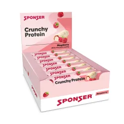 Sponser Crunchy Protein Raspery 12 x 50g Sportriegel Weiss, Herren, Größe: 0