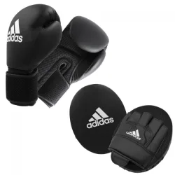 adidas 2-Pack Boxhandschuh + Pratze Schwarz, Herren, Größe: ONE SIZE