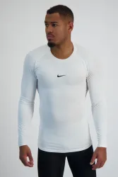 Nike Pro Dri-FIT Herren Longsleeve Weiss, Herren, Größe: S