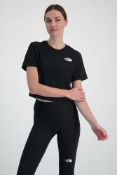 The North Face Simple Dome Cropped Damen T-Shirt Schwarz, Damen, Größe: XL