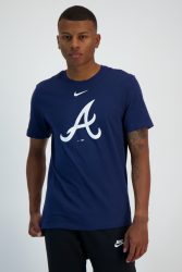 Nike Atlanta Braves Large Logo Herren T-Shirt Blau, Herren, Größe: L