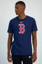 Nike Boston Red Sox Large Logo Herren T-Shirt Blau, Herren, Größe: M