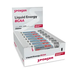 Sponser Liquid Energy BCAA Strawberry Banan 18 x 70 g Energy Gel Weiss, Herren, Größe: 0