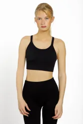 POWERZONE Seamless Light Damen Sport-BH Schwarz, Damen, Größe: S