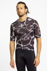 Odlo Zeroweight Pro Print Rad-Shirt Full-Zip für Herren - Radsport - schwarz, XL
