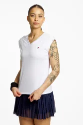 FILA Maia Damen Tennisshirt Weiss, Damen, Größe: M