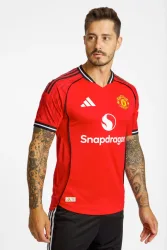 adidas Manchester United Home Authentic Herren Fussballtrikot 25/26 Rot, Herren, Größe: M