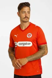 PUMA FC St. Pauli 4th Replica Herren Fussballtrikot 25/26 Rot, Herren, Größe: S