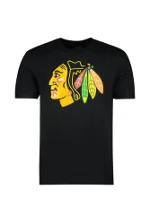 Fanatics Chicago Blackhawks Primary Logo Herren T-Shirt Schwarz, Herren, Größe: M