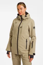 BEACH MOUNTAIN Damen Snowboardjacke Beige, Damen, Größe: 42