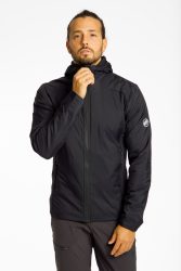 MAMMUT Rime Light Hybrid Hooded Herren Midlayer Schwarz, Herren, Größe: XXL