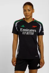 adidas FC Arsenal Away Replica Damen Fussballtrikot 24/25 Schwarz, Damen, Größe: XS