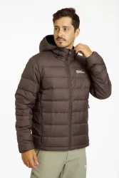 Jack Wolfskin Ather Hooded Herren Daunenjacke Braun, Herren, Größe: XXL